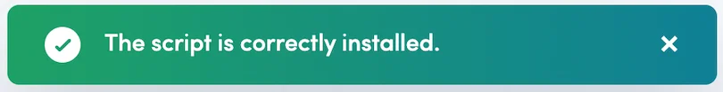 Toast notification confirming successful Secure Privacy installation on Drupal